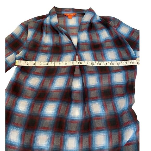 JOEFRESH Plaid Loose 3/4Length Sleeve Top S - Picture 6 of 7